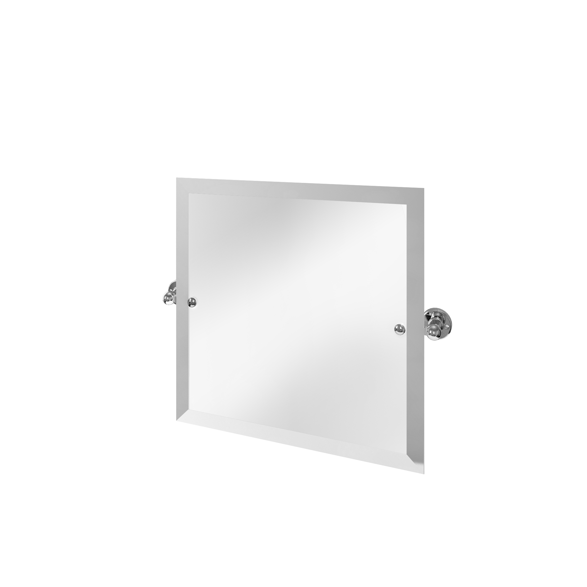 Arcade Square swivel mirror-chrome plated with brass wall mounts - chrome